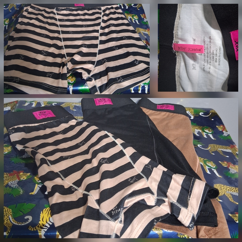 🔥NWOT Betsey Johnson SET 3 Boxer Briefs Large & FREE GIFT